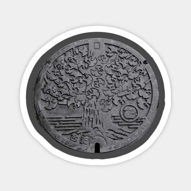 Japanese Manhole Magnet by Suddha Design