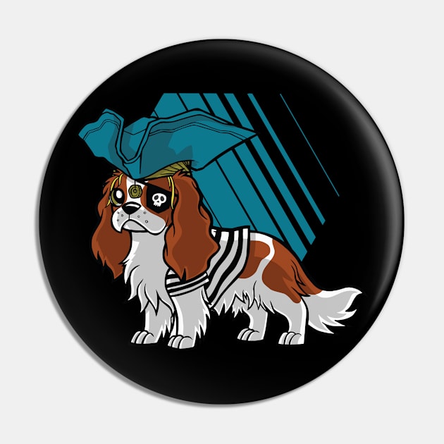 Cavalier King Charles Pirate Pin by LYNEXART