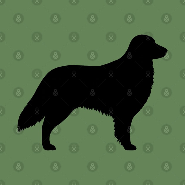 Flat Coated Retriever Silhouette by Coffee Squirrel