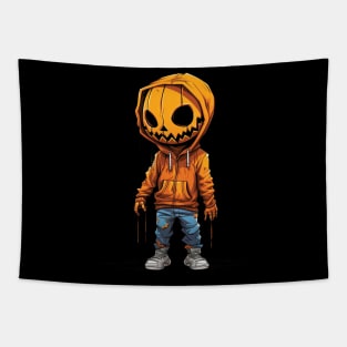 Pumpkin Head Boy Tapestry