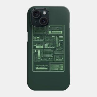 Electronic Musician Drum Machines Synth Collection Green Phone Case