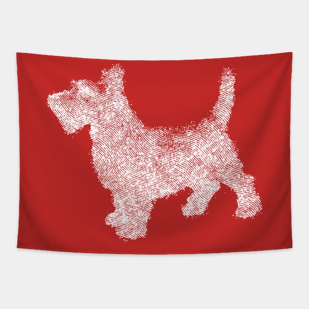 Scottish Terrier dog art Tapestry by chapter2