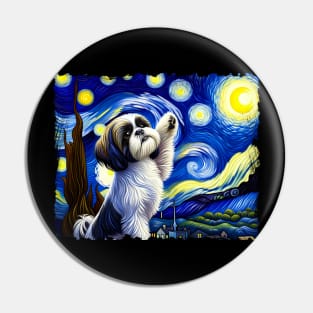 Imperial Impressions Shih Tzu Dog Starry Night Extravaganza Pin