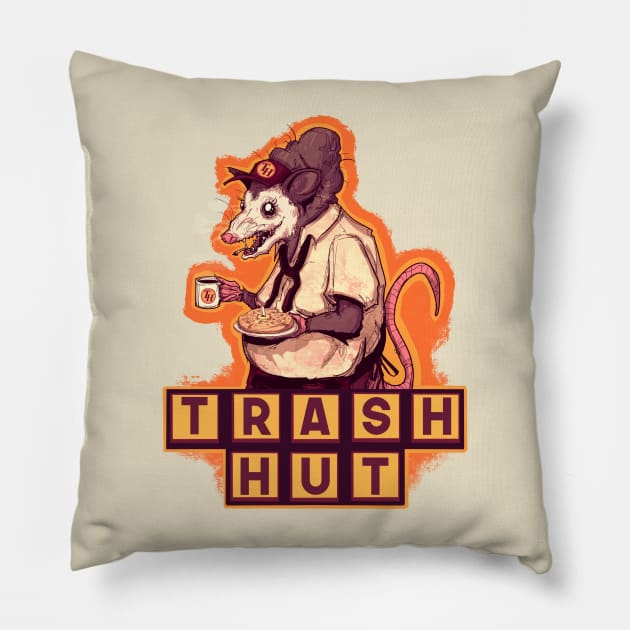 Trash Hut Fine Art Print Pillow by LVBart