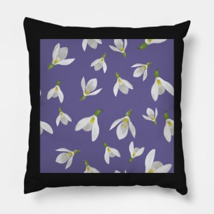 Oxfordshire Snowdrops Repeat Pattern Pillow