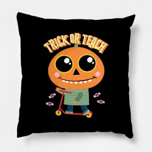 Trick or Teach Halloween Teacher Pillow