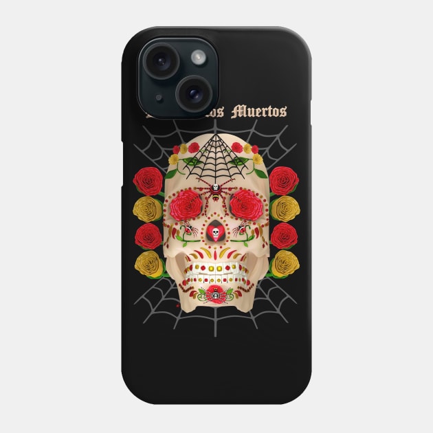 Dia De Los Muertos Spiders Phone Case by apadilladesign