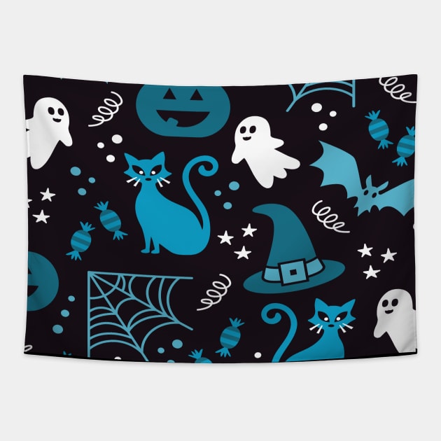 Halloween Party Tapestry by DragonTees