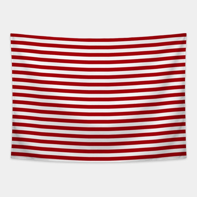 Red Nautical Lines Tapestry by Peter the T-Shirt Dude