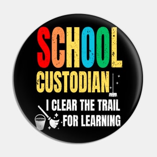 Vintage School Custodian Trail Learning Back To School Janitor Pin