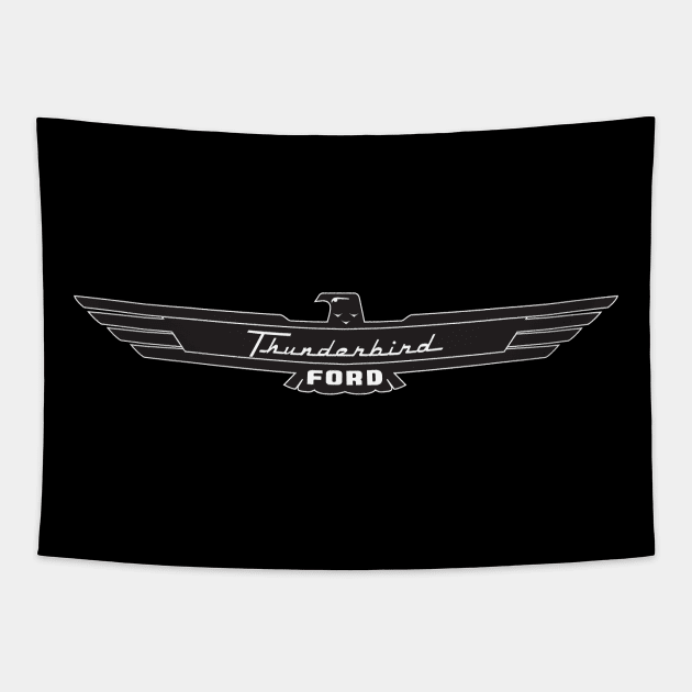 Thunderbird Emblem Black Bird Tapestry by PauHanaDesign