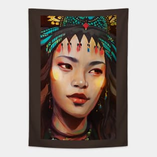 Ethnic woman portrait Tapestry