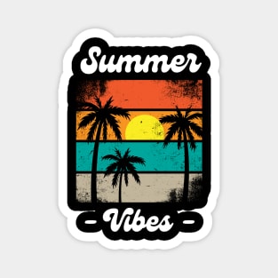 Summer Vibes Holiday Vacation Beach Grunge Distressed Funny Magnet