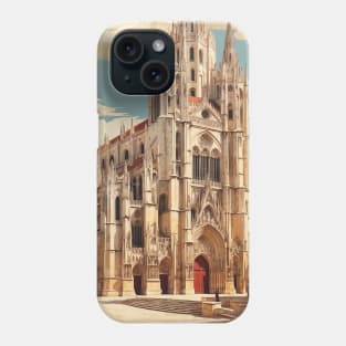 Burgos Cathedral Spain Travel Tourism Retro Vintage Phone Case