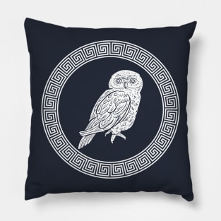 Antique Greek Mythological Owl Pillow