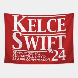 Funny Kelce Swift 2024 Tapestry