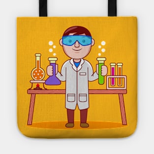 Cute Chemist Cartoon Tote