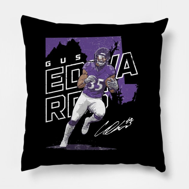 Gus Edwards Baltimore Player Map Pillow by Buya_Hamkac