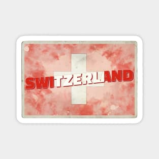 Switzerland Vintage style retro souvenir Magnet