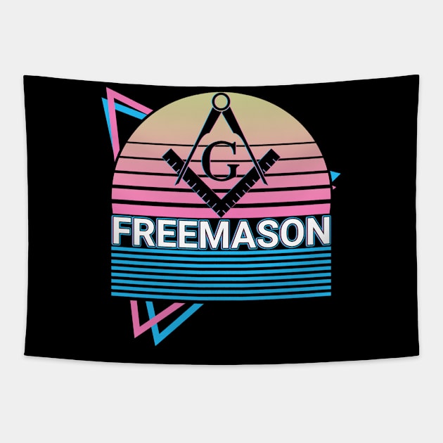 Freemason Freemasonry Masonic Masonry Retro Gift Tapestry by Alex21