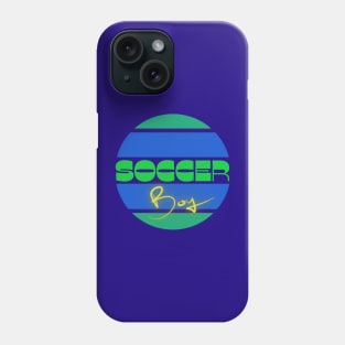 Soccer boy green blue sports design Phone Case