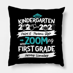 Kindergarten quarantine graduation mode white Pillow