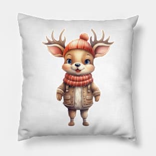 Santa Reindeer Pillow