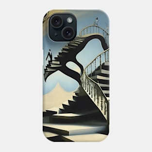 [AI Art] Stairways, inspired by the works of a surrealist master Phone Case