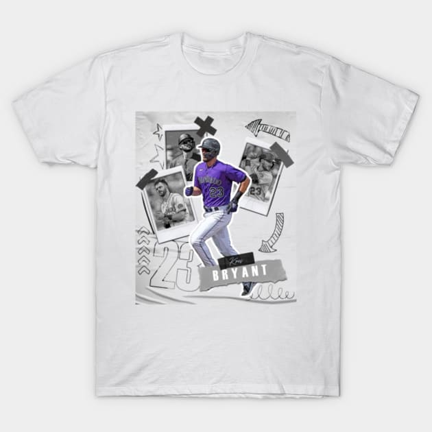 Rinkha Kris Bryant Baseball Paper Poster Rockies 5 T-Shirt