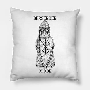 Savage Conquerors: The Fierce Viking Berserkers of the Lewis Chessmen Pillow