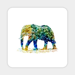 Design 36 Mosaic Elephant Magnet