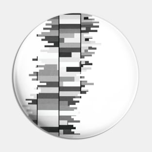 Abstract Stripes Pattern in Black And White Shades Pin