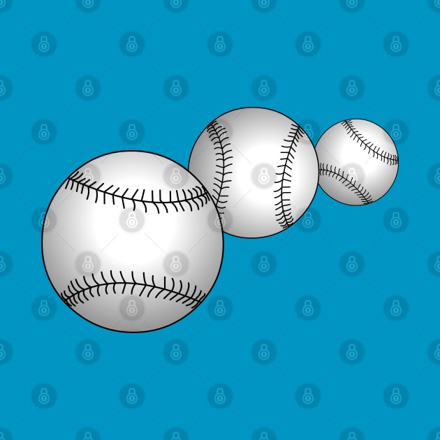 Three Baseballs by Barthol Graphics