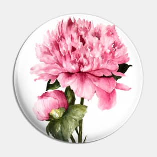 Loose Watercolor Peony 3 Pin