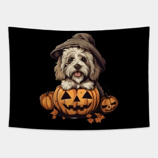 Cute Halloween Dog Tapestry