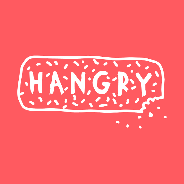 Hangry illustration white by MugDesignStore