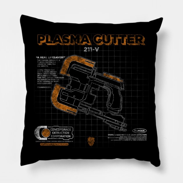 dead space - plasma cutter 3 Pillow by Soulcatcher