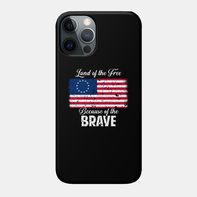 1776 Patriotic Betsy Ross American Flag Shirt 13 Colonies - Gift - Phone Case