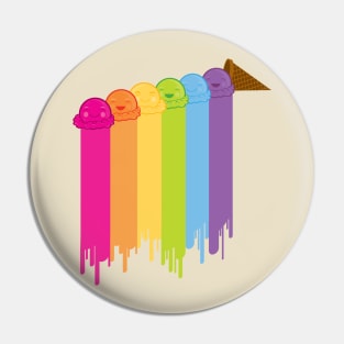 Ice Cream Rainbow Pin