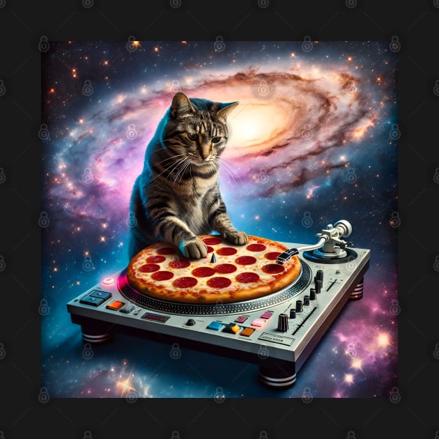 Music Pizza Cat in Space by VisionDesigner