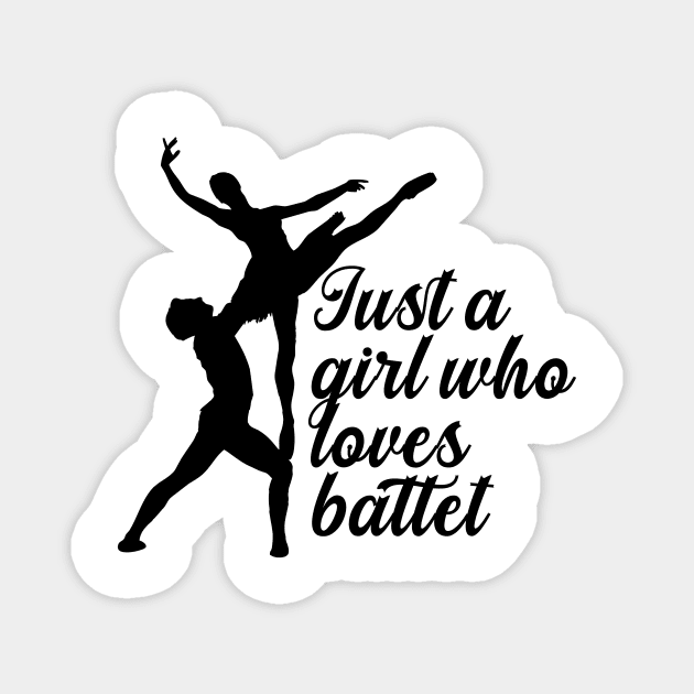 Just a Girl Who Loves Ballet Magnet by nextneveldesign