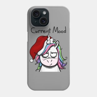 Christmas Unicorn in Quite a Mood - Light Phone Case