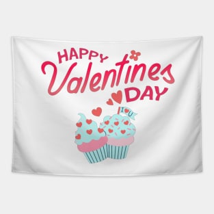 Happy Valentines Day - Cupcakes Loves U! Tapestry