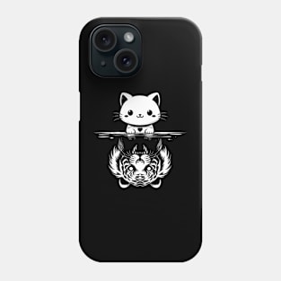 Kitten And Tiger Reflection Phone Case