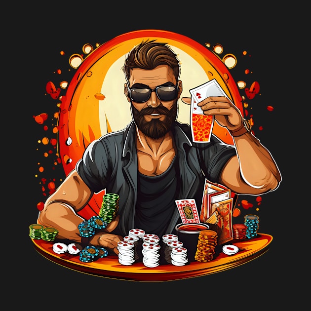 Poker Shirt | Guy Playing Poker Beer by Gawkclothing