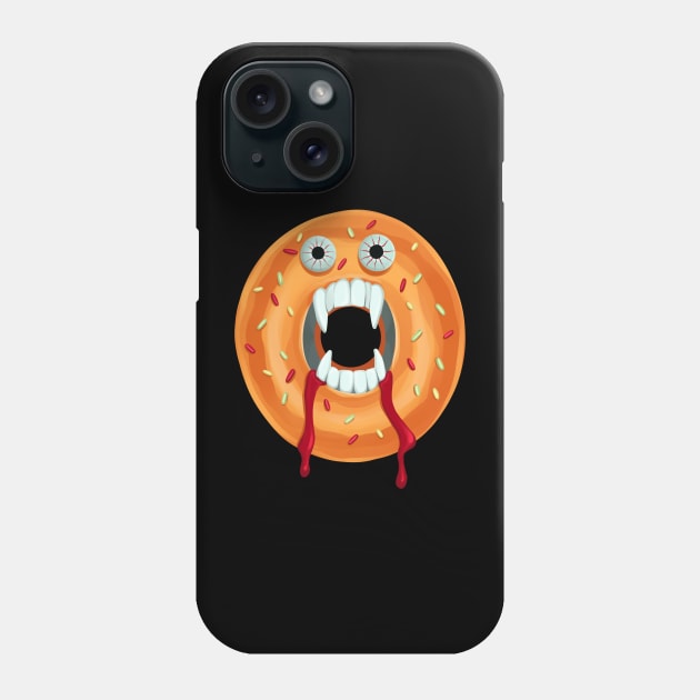 Halloween vampire donut Phone Case by Torrika