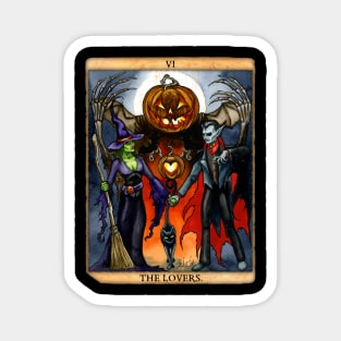 The Halloween Lovers Tarot Card Magnet