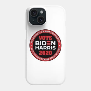 Vote Biden Harris 2020 - in Red and Black Phone Case