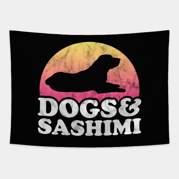 Dogs and Sashimi Dog and Sashimi Lover Gift Tapestry by JKFDesigns