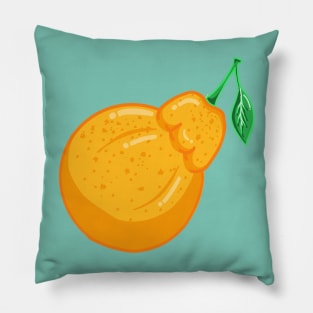 Sumo Orange Graphic Fresh and Zesty Citrus Vibes for Summer Vibrant Fruit Pillow